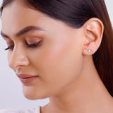 Women's Silver Zircon Constellation Earrings and Sandalwood Aromatic Candle Gifting Combo