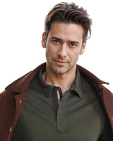 Men's Brown Casual Regular Fit Solid Half Sleeves Polo Tshirt