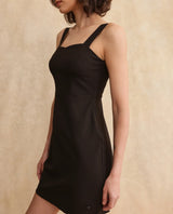 Women's Brown Work Sleeveless Dress