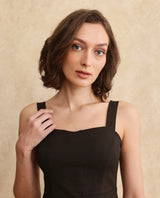 Women's Brown Work Sleeveless Dress