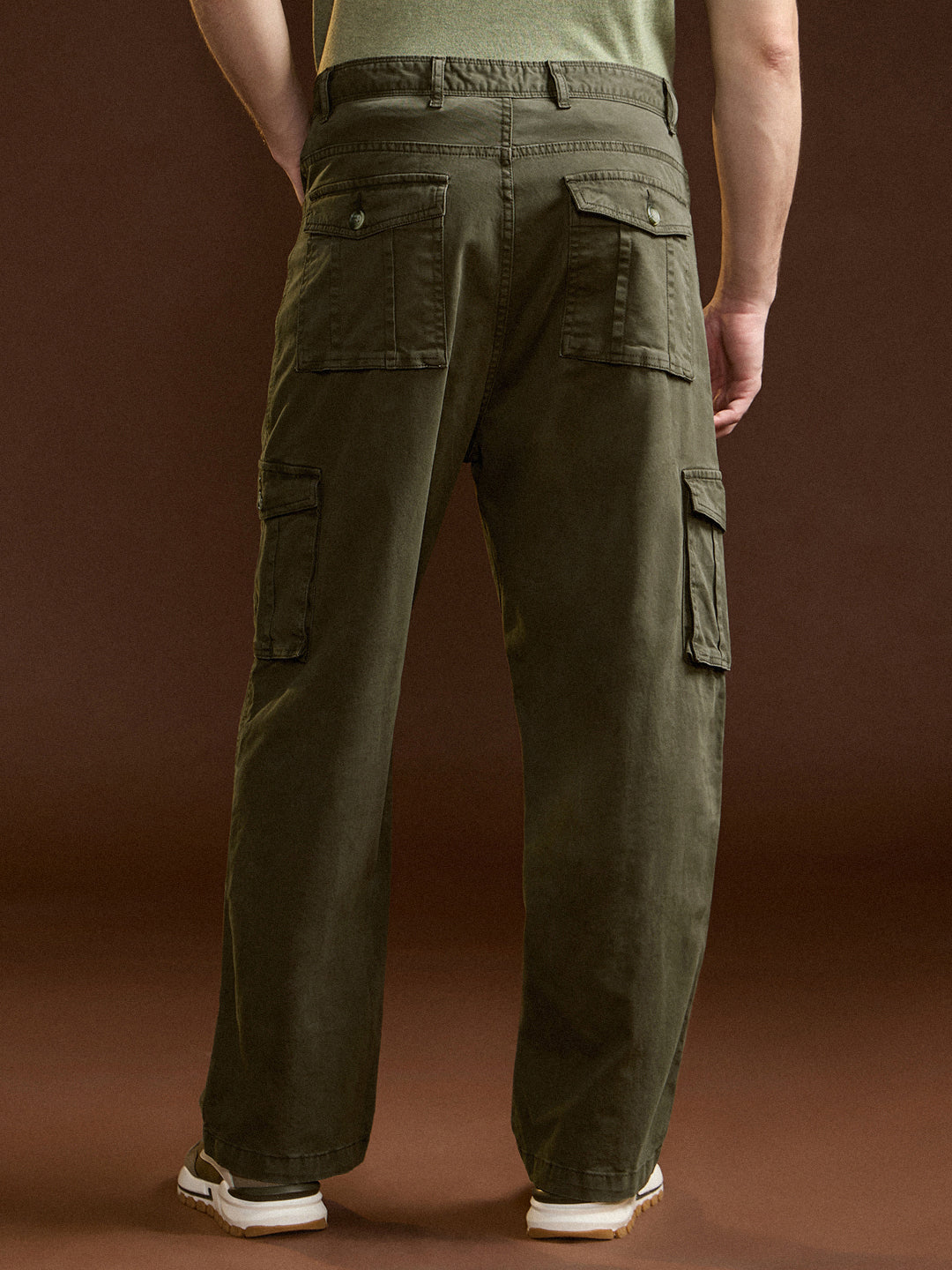 Men's Casual Straight Fit Solid Trouser
