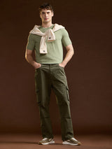 Men's Casual Straight Fit Solid Trouser