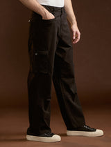 Men's Casual Straight Fit Solid Trouser