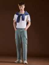 Men's Casual Straight Fit Solid Trouser