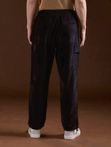 Men's Blue Casual Regular Fit Solid Trouser