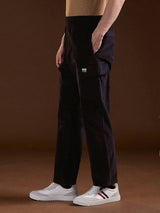 Men's Blue Casual Regular Fit Solid Trouser
