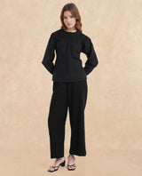 Women's Black Casual Full Sleeves Top