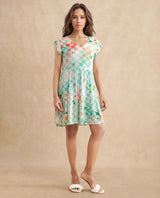 Women's Multicolor Casual Half Sleeves Dress