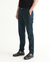 Men's Blue Casual Regular Fit Solid Trouser