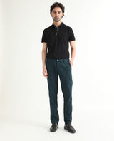 Men's Blue Casual Regular Fit Solid Trouser