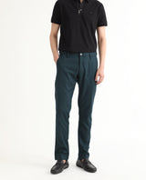 Men's Blue Casual Regular Fit Solid Trouser