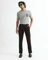 Men's Red Casual Regular Fit Solid Trouser