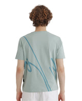 Men's Blue Casual Regular Fit Printed Half Sleeves Tshirt