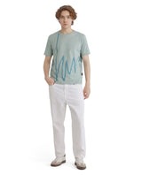 Men's Blue Casual Regular Fit Printed Half Sleeves Tshirt