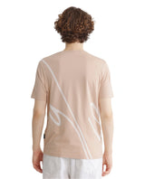 Men's Pink Casual Regular Fit Printed Half Sleeves Tshirt
