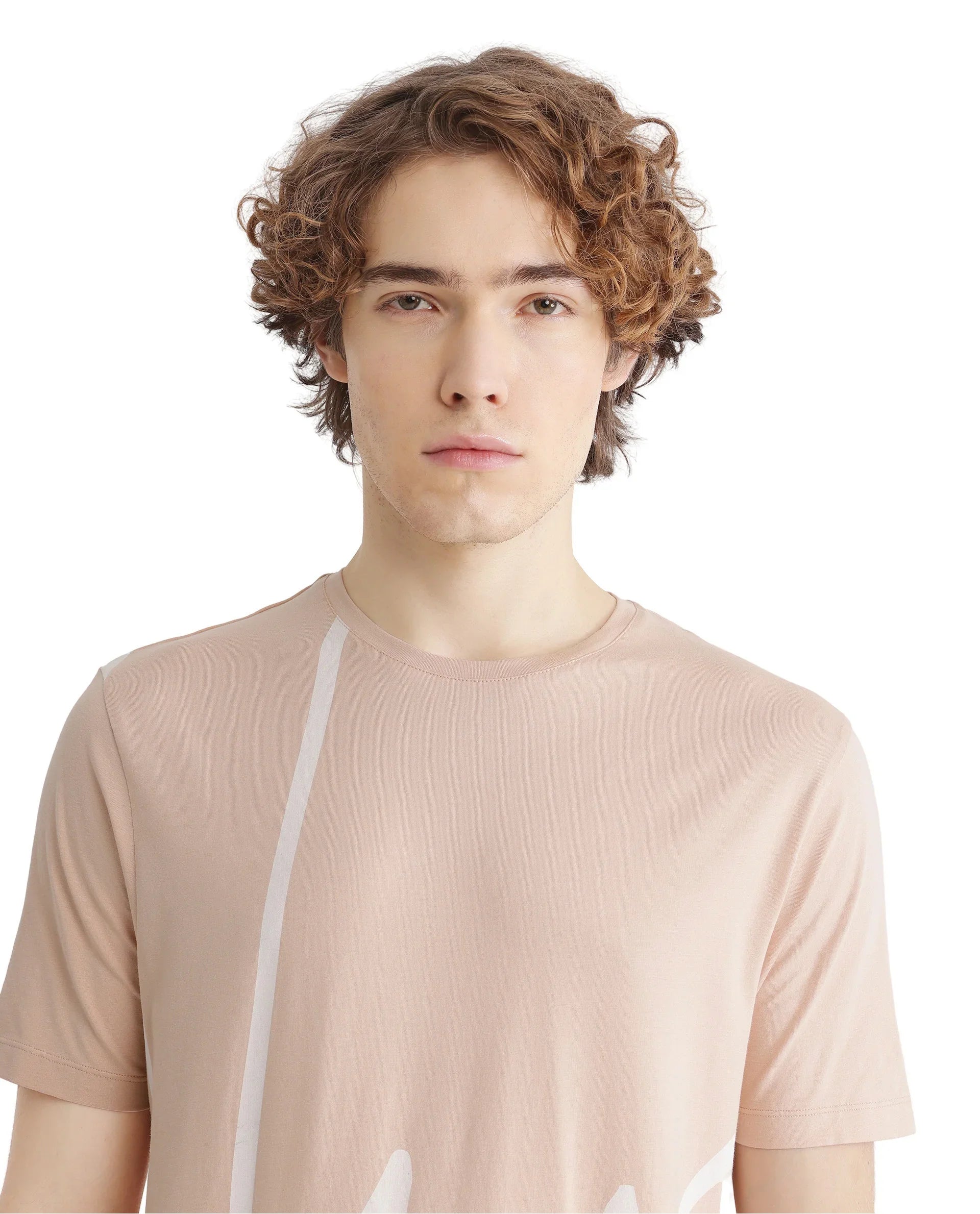 Men's Pink Casual Regular Fit Printed Half Sleeves Tshirt