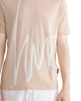 Men's Pink Casual Regular Fit Printed Half Sleeves Tshirt