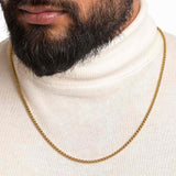 Men's Gold Plated Wheat Chain Waterproof & Anti-Tarnish