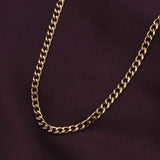 Men's Gold Plated Cuban Chain Waterproof & Anti-Tarnish