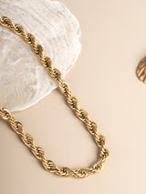 Men's Gold Plated Rope Chain Waterproof & Anti-Tarnish