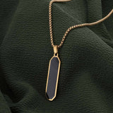 Men's Gold Plated Midnight Prism Necklace Waterproof & Anti-Tarnish