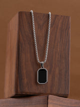 Men's Silver Plated Shadow Octane Necklace Waterproof & Anti-Tarnish