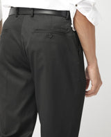 Men's Black Casual Regular Fit Solid Trouser