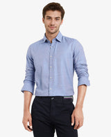 Men's Blue Formal Regular Fit Solid Full Sleeves Shirt