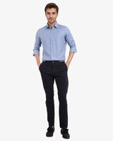 Men's Blue Formal Regular Fit Solid Full Sleeves Shirt