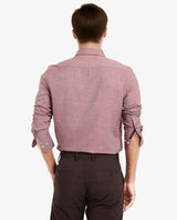 Men's Red Formal Regular Fit Solid Full Sleeves Shirt