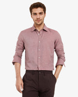 Men's Red Formal Regular Fit Solid Full Sleeves Shirt