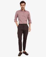 Men's Red Formal Regular Fit Solid Full Sleeves Shirt