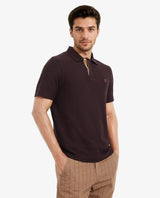 Men's Purple Casual Regular Fit Solid Half Sleeves Polo Tshirt