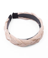 Women's Beige Casual Solid Fabric Knot Plastic Hair Band