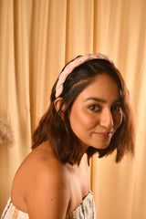 Women's Peach Casual Plastic Hair Band