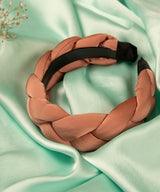 Women's Brown Casual Plastic Zig Zag Pattern Hair Band