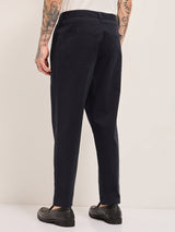 Men's Blue Casual Regular Fit Solid Trouser