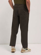 Men's Brown Casual Regular Fit Solid Trouser
