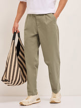 Men's Casual Regular Fit Solid Trouser