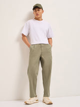 Men's Casual Regular Fit Solid Trouser