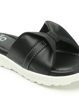 Women's Bow Detail Comfort Slide Sandals