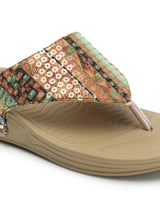 Women's Printed Thong Comfort Sandals
