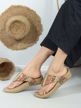 Women's Printed Thong Comfort Sandals
