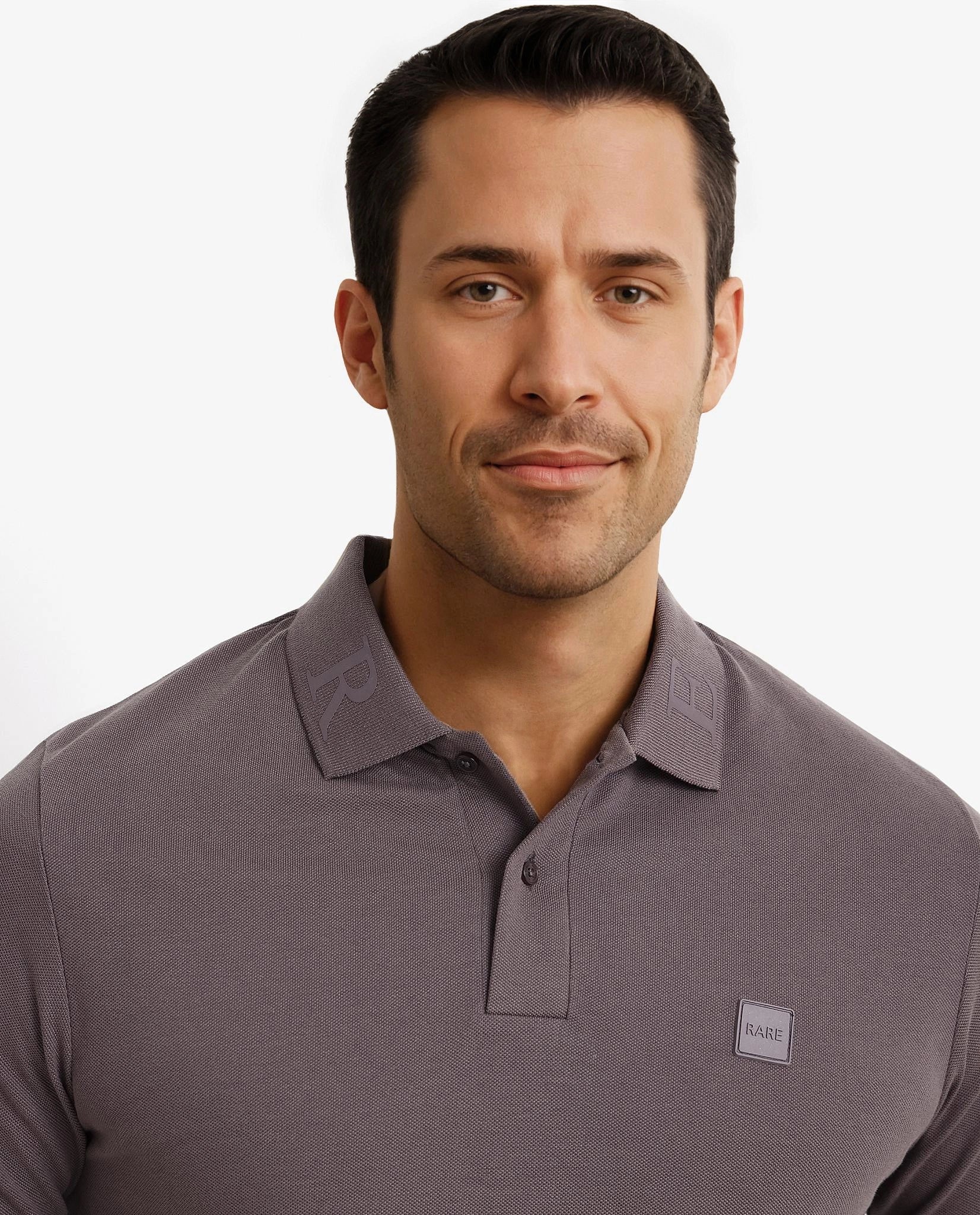 Men's Grey Casual Regular Fit Solid Half Sleeves Polo Tshirt
