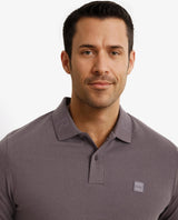 Men's Grey Casual Regular Fit Solid Half Sleeves Polo Tshirt