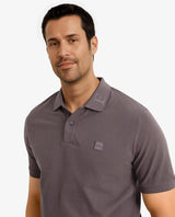Men's Grey Casual Regular Fit Solid Half Sleeves Polo Tshirt