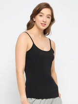 Women's Black Basic Cotton Camisole