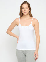 Women's White Basic Cotton Camisole