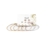 Women's Gold Casual Earrings - Set of 6