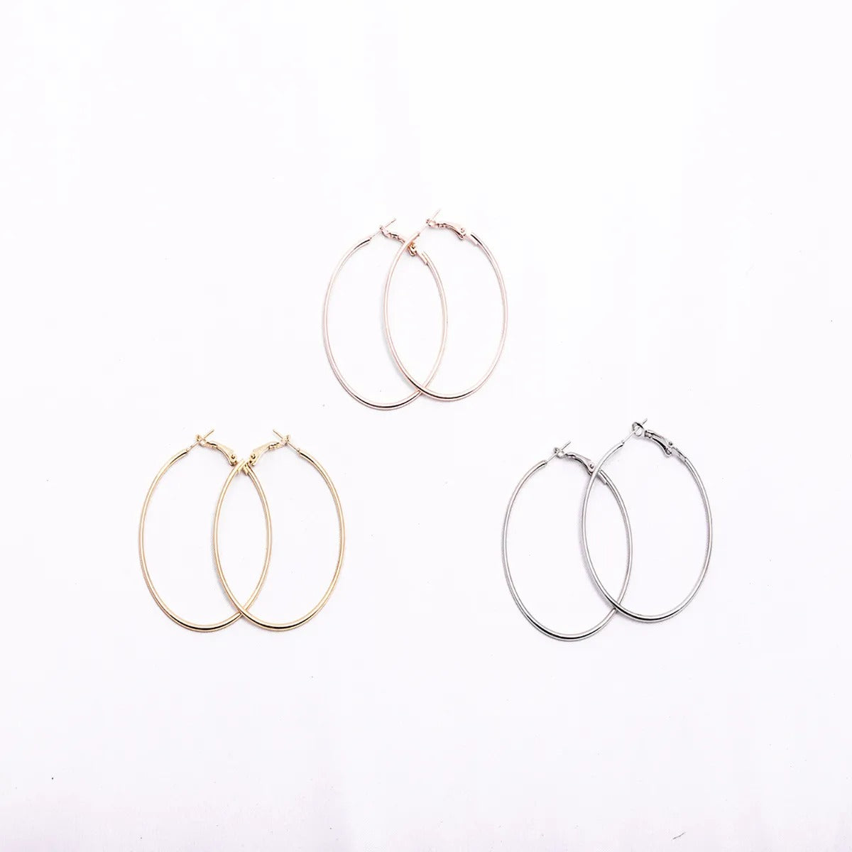 Women's Gold Casual Earrings - Set of 6